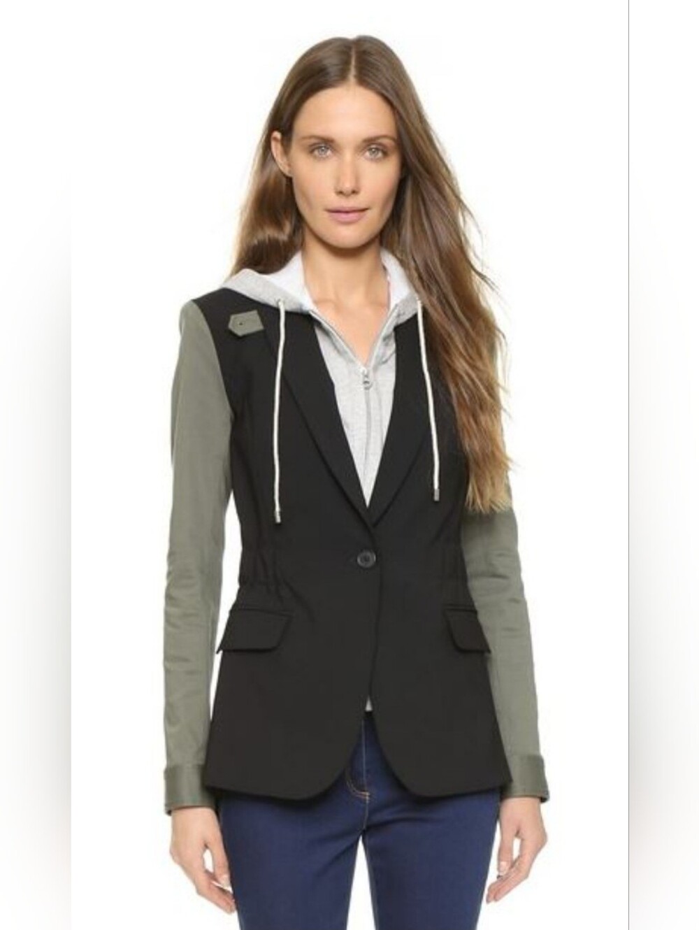 VERONICA BEARD Military Dickey Blazer Jacket